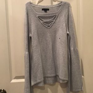 American Eagle XS light gray sweater